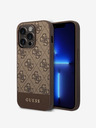 Guess PU 4G Stripe Hardcase für iPhone 14 Pro Max Brown Handyhülle