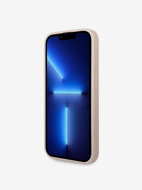 Guess Guess PU 4G Metall-Logo-Rückseite für iPhone 14 Pro Max Rosa