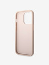 Guess Guess PU 4G Metall-Logo-Rückseite für iPhone 14 Pro Max Rosa