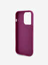 Guess Guess Pailletten-Skript-Logo-Rückseite für iPhone 14 Pro Max Magenta