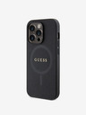 Guess PU Saffiano MagSafe Rückseite Hülle für iPhone 15 Pro Black Handyhülle