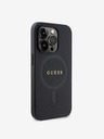 Guess PU Saffiano MagSafe Rückseite Hülle für iPhone 15 Pro Black Handyhülle