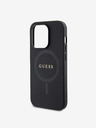 Guess PU Saffiano MagSafe Rückseite Hülle für iPhone 15 Pro Black Handyhülle