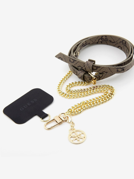 Guess Guess Crossbody Riemen PU 4G Kette mit Charm Gold/Braun