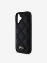 Guess Guess PU Leder Quilted Back Cover für iPhone 16 Schwarz
