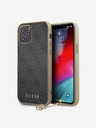Guess Guess 4G Charm Back Cover für iPhone 12/12 Pro 6.1 Grau