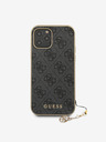 Guess Guess 4G Charm Back Cover für iPhone 12/12 Pro 6.1 Grau