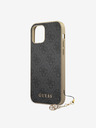Guess Guess 4G Charm Back Cover für iPhone 12/12 Pro 6.1 Grau