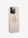 Guess Guess PU 4G Metall-Logo-Rückseite für iPhone 13 Pro Max Pink