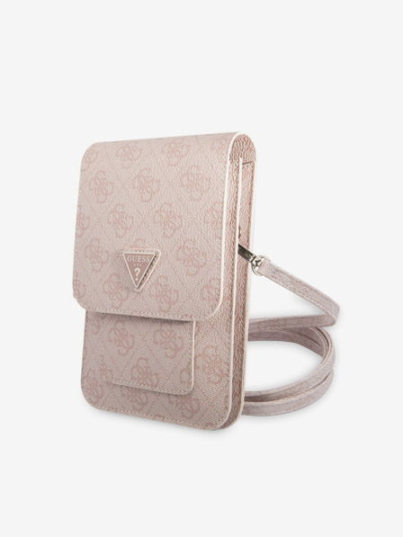 Guess Guess PU 4G Triangle Logo Handytasche Pink