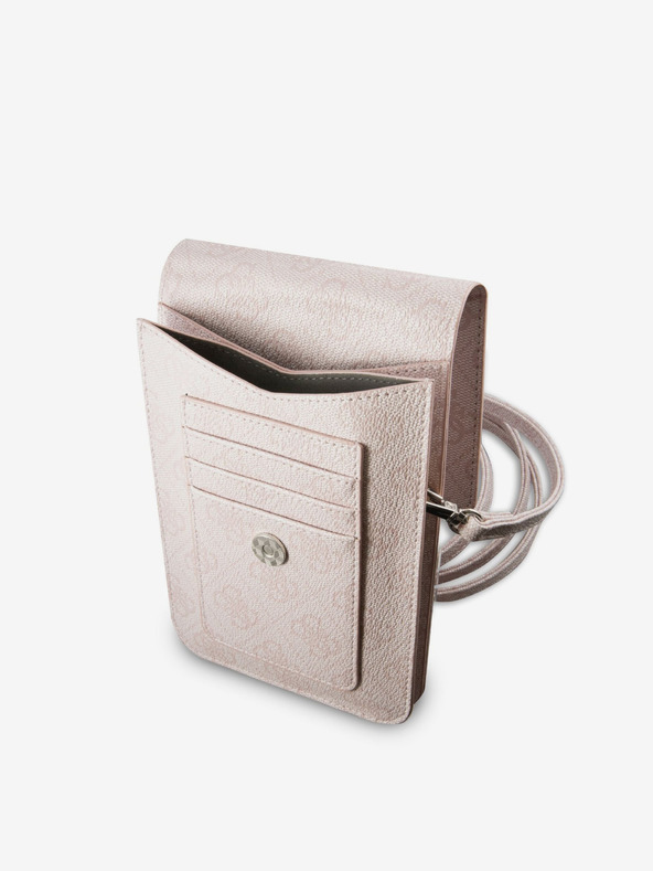 Guess Guess PU 4G Triangle Logo Handytasche Pink