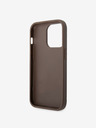 Guess Guess PU 4G Metall-Logo-Rückseite für iPhone 15 Pro Braun