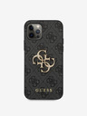 Guess Guess PU 4G Metall-Logo Rückwand für iPhone 12 Pro Max Grau
