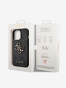 Guess Guess PU 4G Metall-Logo-Rückseite für iPhone 14 Pro Grau