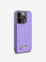 Guess Guess Pailletten Logo Rückseite für iPhone 14 Pro Max Violett