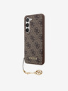 Guess Guess 4G Charm Back Cover für Samsung Galaxy S23 Braun