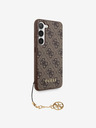 Guess Guess 4G Charm Back Cover für Samsung Galaxy S23 Braun