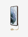 Guess Guess 4G Charm Back Cover für Samsung Galaxy S23 Braun