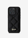 Guess Guess PU-Leder gesteppte Rückseite für iPhone 16 Pro Max Schwarz