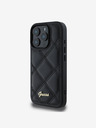 Guess Guess PU-Leder gesteppte Rückseite für iPhone 16 Pro Max Schwarz