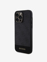 Guess Guess PU 4G Stripe MagSafe Back Cover für iPhone 15 Pro Schwarz