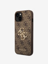 Guess Guess PU 4G Metall-Logo Schutzhülle für iPhone 15 Braun