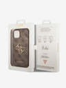 Guess Guess PU 4G Metall-Logo Schutzhülle für iPhone 15 Braun