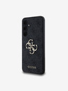 Guess Guess PU 4G Metall-Logo-Rückseite für Samsung Galaxy A35 5G Grau