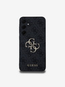 Guess Guess PU 4G Metall-Logo-Rückseite für Samsung Galaxy A35 5G Grau
