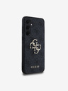 Guess Guess PU 4G Metall-Logo-Rückseite für Samsung Galaxy A35 5G Grau