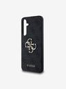 Guess Guess PU 4G Metall-Logo-Rückseite für Samsung Galaxy A35 5G Grau