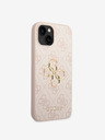 Guess Guess PU 4G Metall-Logo-Rückseite für iPhone 14 Pink