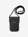 Guess Guess PU 4G Metall Logo Script Handytasche Schwarz