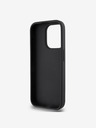 DKNY PU Leder Wiederholungsmuster Kartentasche Rückseite für iPhone 14 Pro Schwarz DKNY