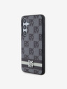 DKNY PU Leder Karomuster und Streifen Rückseitenschutz für Samsung Galaxy S24 Schwarz DKNY