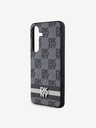 DKNY PU Leder Karomuster und Streifen Rückseitenschutz für Samsung Galaxy S24 Schwarz DKNY