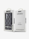 DKNY PU Leder Karomuster und Streifen Rückseitenschutz für Samsung Galaxy S24 Schwarz DKNY