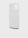 DKNY Liquid Glitter Checkered Pattern Back Cover für iPhone 15 Transparent DKNY