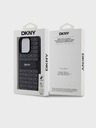 DKNY Rückseite mit tonalem Streifenmuster aus PU-Leder für das iPhone 15 Pro Max Schwarz DKNY