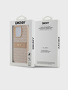 DKNY Rückseite für iPhone 14 Pro Max aus PU-Leder mit Streifenmuster in Pink DKNY