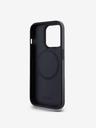 DKNY PU Leder Stack Logo Magsafe Back Cover für iPhone 14 Pro Max Schwarz DKNY