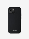 DKNY PU Leder Silber Metall Logo Magsafe Schutzhülle für iPhone 13 Schwarz DKNY