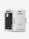 DKNY PU Leder Silber Metall Logo Magsafe Schutzhülle für iPhone 13 Schwarz DKNY