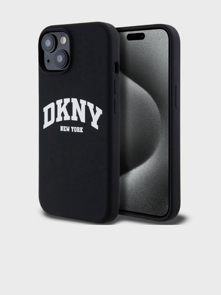 DKNY Liquid Silicone Arch Logo MagSafe Back Cover für iPhone 11 Schwarz DKNY