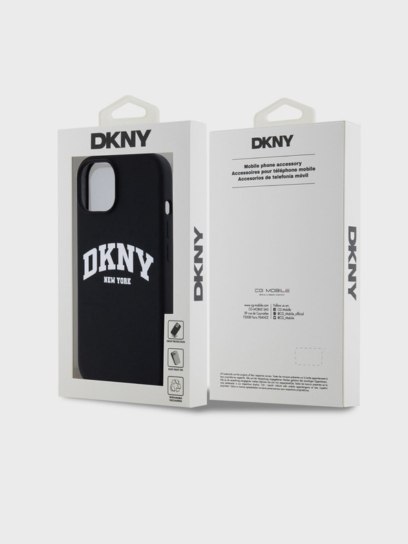 DKNY Liquid Silicone Arch Logo MagSafe Back Cover für iPhone 11 Schwarz DKNY