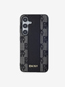 DKNY PU Leder Schachbrettmuster Magsafe Rückseite für Samsung Galaxy S24 Schwarz DKNY