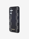DKNY PU Leder Schachbrettmuster Magsafe Rückseite für Samsung Galaxy S24 Schwarz DKNY