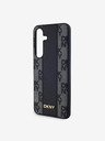 DKNY PU Leder Schachbrettmuster Magsafe Rückseite für Samsung Galaxy S24 Schwarz DKNY