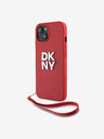 DKNY PU Leder Stack Logo Handgelenkschlaufe Schutzhülle für iPhone 13 Rot DKNY