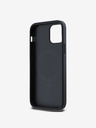 DKNY PU Leder Silber Metall Logo Magsafe Back Cover für iPhone 12/12 Pro Schwarz DKNY